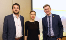 Interprete alla presentazione. Vini bianchi di Alto Adige